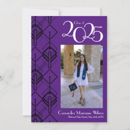 卒業アールデコブラックパープル発表 招待状