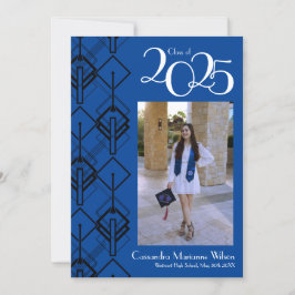 卒業アールデコブラックブルー発表 招待状