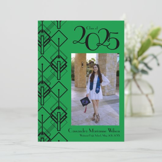 卒業アールデコブラックレッド発表 招待状 (スタンド正面)