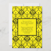 卒業アールデコブラックレッド発表 招待状 (裏面)