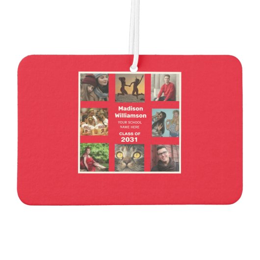 卒業エアフレッシュ8フォトコラージクラスOf Year カーエアーフレッシュナー (裏面)