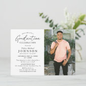 卒業エレガントお祝い大学院写真 招待状 (スタンド正面)