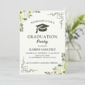 卒業エレガントお祝い招待状2025 招待状 (スタンド正面)