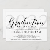 卒業エレガントお祝い招待状 案内状 (正面/裏面)