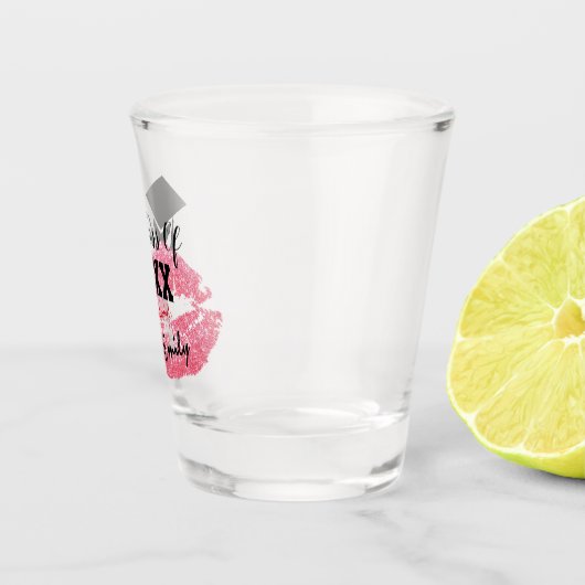 卒業エレガントとクラス20XX、ピンクグリッターキス ショットグラス (右)