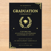 卒業エレガントの招待状 アクリル招待状 (正面)