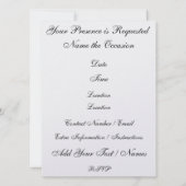 卒業エレガントイベント- SRF 招待状 (裏面)