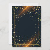 卒業エレガントキャップブラック卒業パーティー 招待状 (裏面)