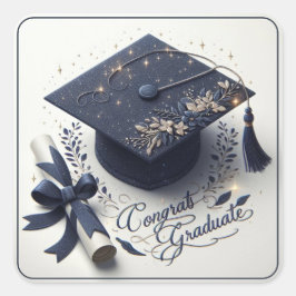 卒業エレガントキャップ及び卒業証書 スクエアシール