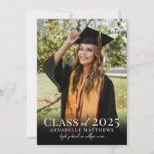 卒業エレガントシンプル写真卒業 案内状 (正面)
