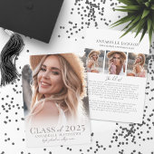 卒業エレガントシンプル写真部卒業 案内状