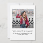 卒業エレガントスクリプト写真2025 Grad 案内状 (裏面)