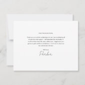 卒業エレガントタイポグラフィ写真卒業 サンキューカード (裏面)