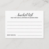 卒業エレガントバケット一覧アイディアGuest Book アドバイスカード (正面)