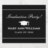 卒業エレガントパーティカスタムビールボトルラベル ビールラベル (シングルラベル)