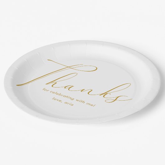 卒業エレガントパーティーありがとう脚本 ペーパープレート (アングル)