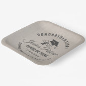 卒業エレガントパーティーの甘いパーソナライズされた名前 ペーパープレート (傾斜あり)