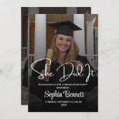 卒業エレガントパーティー招待状 招待状 (正面/裏面)