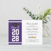 卒業エレガントパープル2025グラードパーティー 招待状 (スタンド正面)