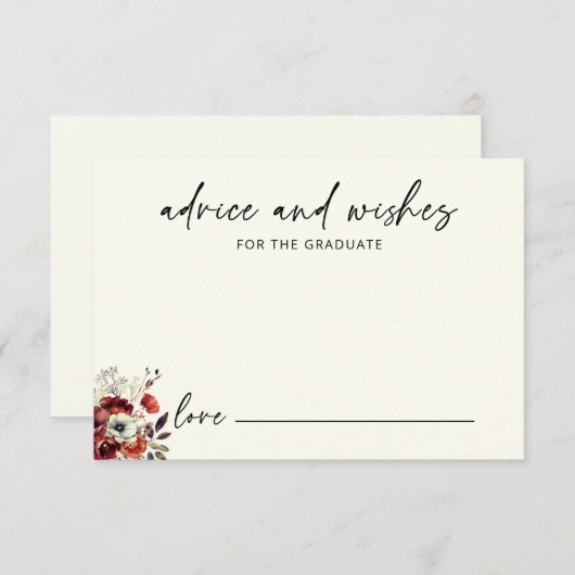 卒業エレガントフローラアドバイス エンクロージャーカード (正面/裏面)