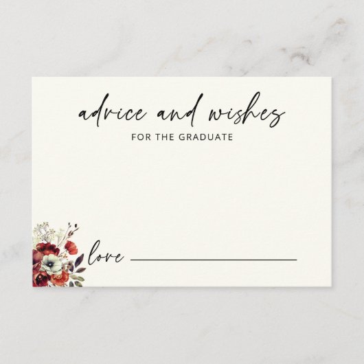 卒業エレガントフローラアドバイス エンクロージャーカード (正面)