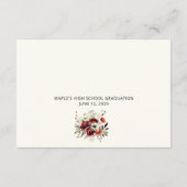 卒業エレガントフローラアドバイス エンクロージャーカード (裏面)