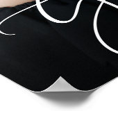 卒業エレガントホワイトスクリプトフォトオーバーレイ ポスター (角)