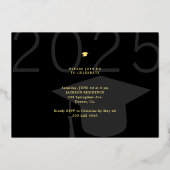 卒業エレガントミニマカスタムリスト2枚 箔招待状 (裏面)