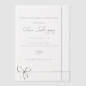 卒業エレガントミニマル会 ベラム紙招待状 (正面)