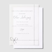 卒業エレガントミニマル会 ベラム紙招待状 (オフセット)