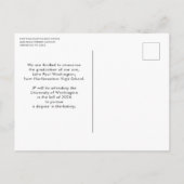 卒業エレガントモダンシンプル3写真卒業 案内ポストカード (裏面)