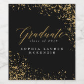 卒業エレガントモダン者 ワインラベル (シングルラベル)