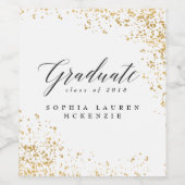 卒業エレガントモダン者 ワインラベル (シングルラベル)