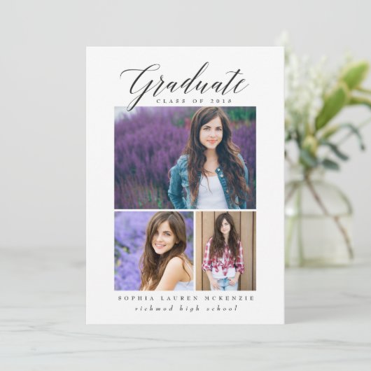 卒業エレガントモダン者 招待状 (スタンド正面)