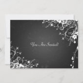 卒業エレガント党が黒点々のあるく渦巻く 招待状 (裏面)