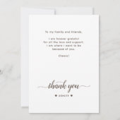 卒業エレガント写真をスクリプトで書いてくれてありがとう サンキューカード (裏面)