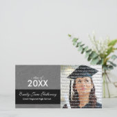 卒業エレガント写真アナウンスカード 案内状 (スタンド正面)