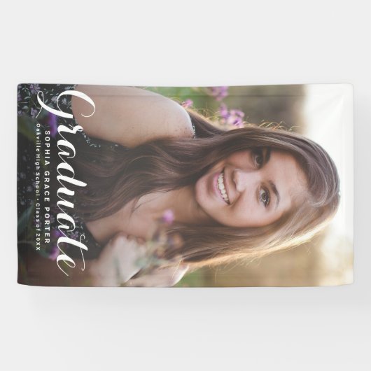 卒業エレガント写真グラードパーティー 横断幕 (横)