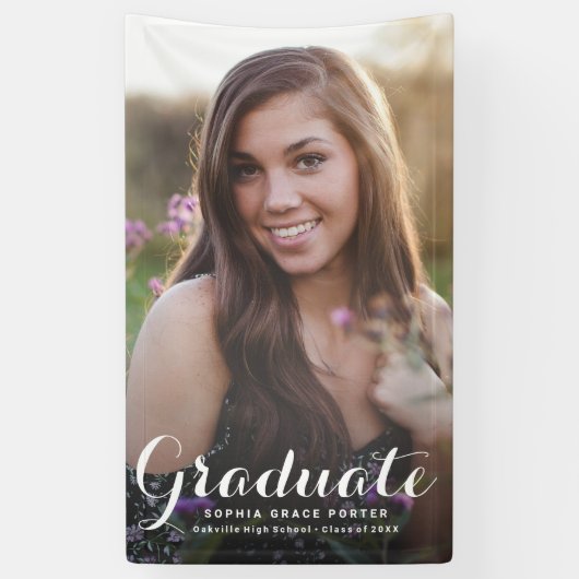 卒業エレガント写真グラードパーティー 横断幕 (縦)