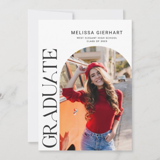 卒業エレガント写真2025大学グラード 案内状 (正面)