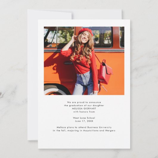 卒業エレガント写真2025大学グラード 案内状 (裏面)