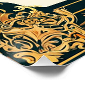 卒業エレガント卒業証書 ポスター (コーナー)