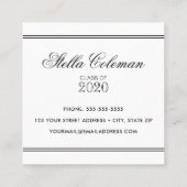 卒業エレガント名票 コーリングカード (裏面)