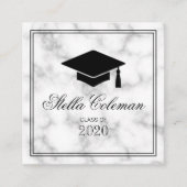 卒業エレガント大理石の名刺 コーリングカード (正面)