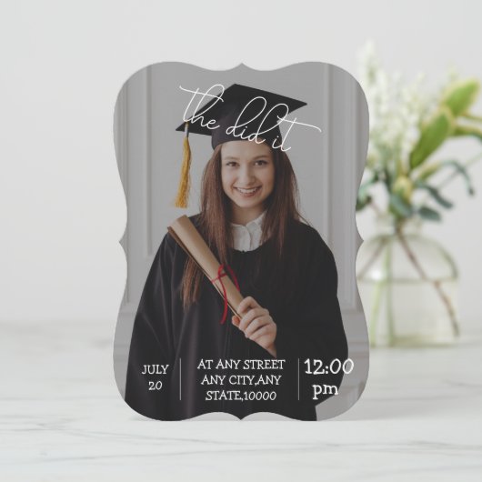 卒業エレガント招待状 – 「やったな！ (スタンド正面)