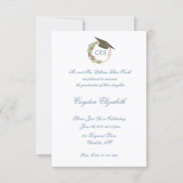 卒業エレガント発表とパーティー招待状 招待状