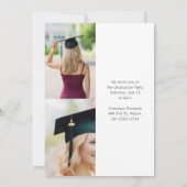 卒業エレガント発表の複数の写真 招待状 (裏面)