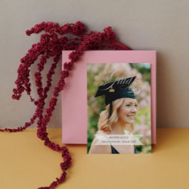 卒業エレガント発表の複数の写真 招待状