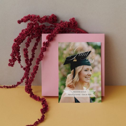 卒業エレガント発表の複数の写真 招待状