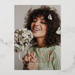 卒業エレガント発表 箔招待状